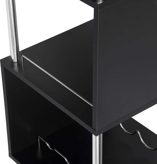 Rootz Table de bar - Support bistrot - Bureau haut - Table de service - Table de pub - Surface de repas - Station de divertissement - Noir - 113x40x105cm