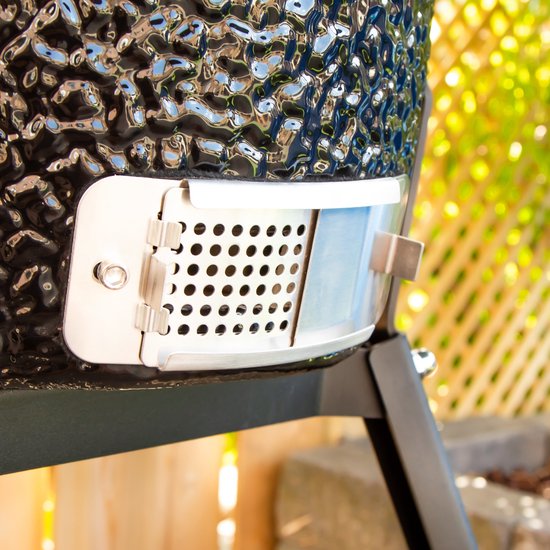 VONROC - BBQ - Kamado - 13" - Avec couvercle de protection, plateau et base - Barbecue au charbon de bois - Céramique