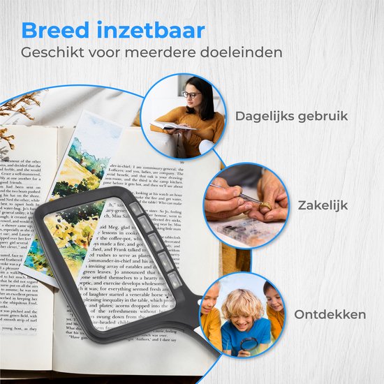 Nuvance - Loupe avec éclairage - Miroir grossissant - Lampe loupe avec éclairage LED - Loupe de lecture pour adultes et personnes âgées
