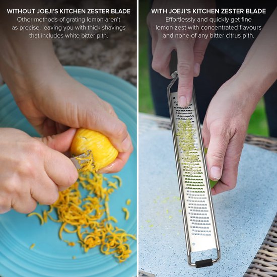 Râpe à zeste de citron en acier inoxydable tranchant comme un rasoir, râpe ergonomique pour la cuisine avec poignée et patin antidérapant, outil polyvalent pour zester le citron qui sert aussi de râpe à parmesan, râpe à ail, râpe à gingembre et bien plus