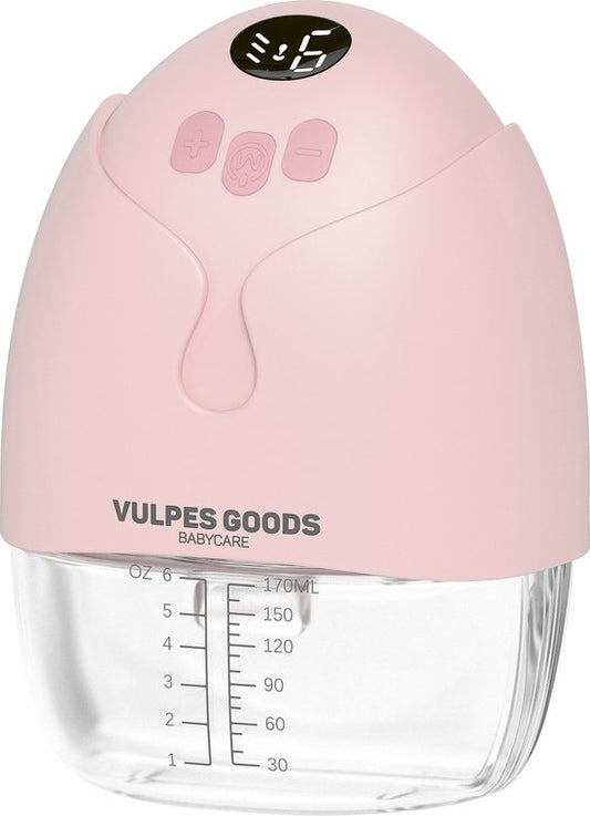 Vulpes Goods® BabyCare - Tire-lait mains libres - Tire-lait électrique sans fil - Portable - Tire-lait électrique mains libres - 30 sachets de conservation du lait maternel, informations sur l'allaitement, sac de voyage et réducteurs d'écran pour le sein