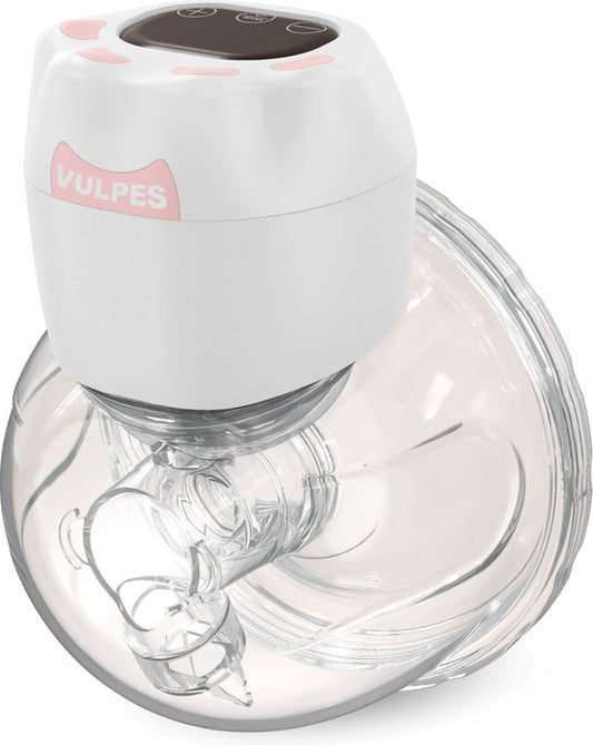 Vulpes Goods® BabyCare - Tire-lait mains libres - Tire-lait électrique sans fil - Portable - Tire-lait électrique - 30 sachets de conservation du lait maternel, informations sur l'allaitement, sac de voyage et éplucheurs de seins inclus