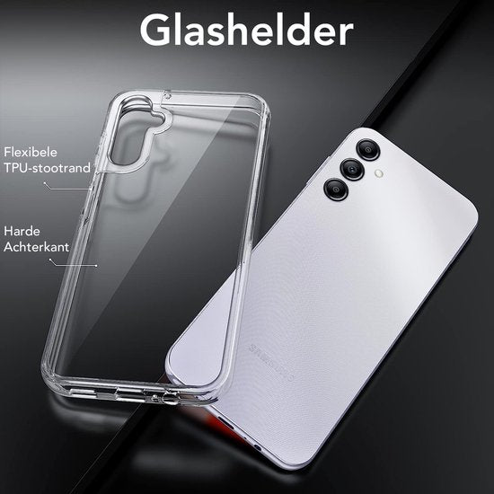 Podec Case Suitable for Samsung Galaxy A14 5G Transparent Phone Case - Anti-Shock Case Cover with 2x Screen Protector