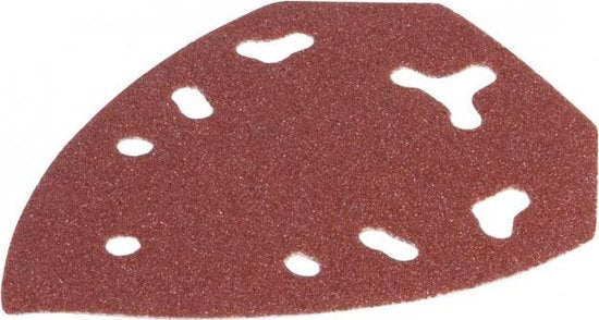 FERM - PSA1008 - Papier de verre - P120 - 5 pièces - Avec - Support Velcro - Trous à poussière - 5 inclinés - Dimensions : - 140x100x50mm - Universel - Convient très bien pour - PSM1013 - Ponceuse à palettes