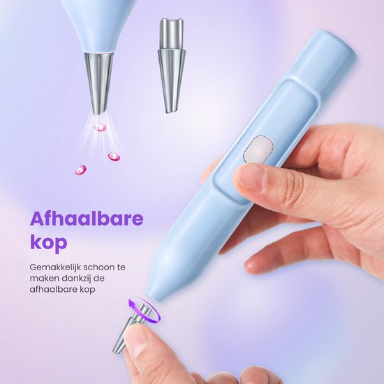 Rubye® - Stylo de peinture électrique pour diamants - Avec technologie d'aspiration - Rechargeable via USB-C - Confortable à utiliser - Pour pierres rondes et carrées - Bleu