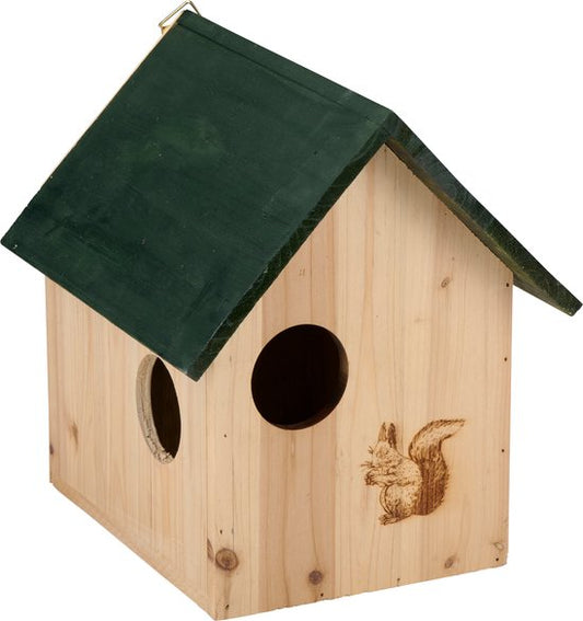Lifetime Garden Squirrel Feeder - Accessoires de jardin - Nichoir avec 3 ouvertures - Crochet de suspension inclus - 25x26x28 cm