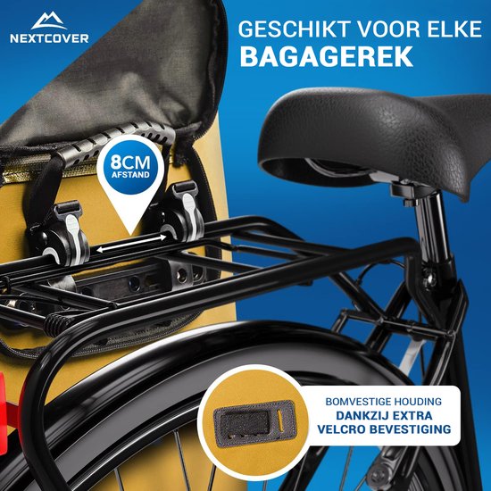 Nextcover® NEW 3in1 Pannier Bag for Carrier [Aquashield] - Sac à bagages, sac à dos et sac à bandoulière [25 Litres] I Sac à dos étanche