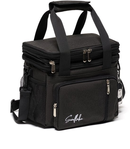 Cool Bag Lunch - Cool Bag Small - 15 Liter Lunch Bag Adult - Lunch Bag for Women & Men - Black - Sunflake