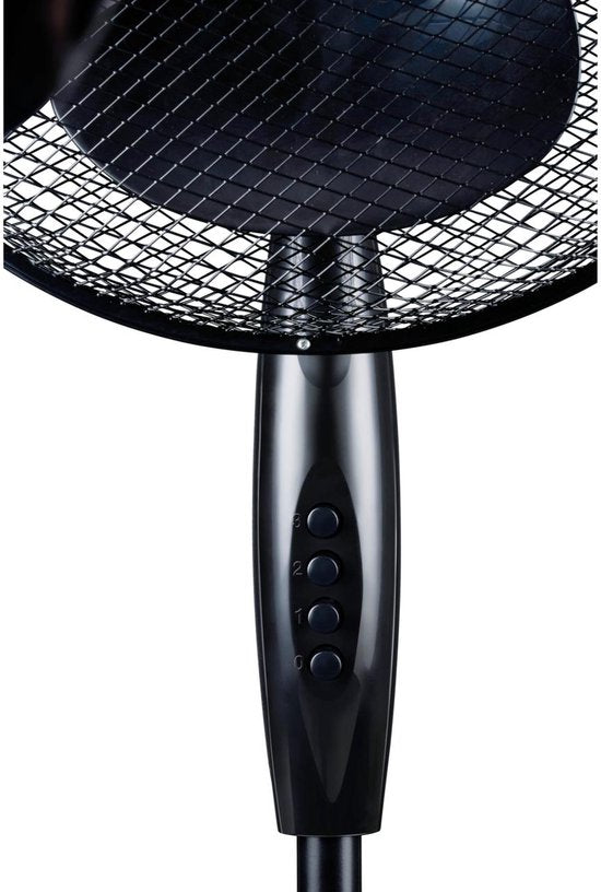 Lifetime Air Ventilateur trépied 45W - Ventilateur réglable en hauteur de 102,5 à 125 cm - Ventilateur sur pied à 3 vitesses - inclinable et oscillant - Noir