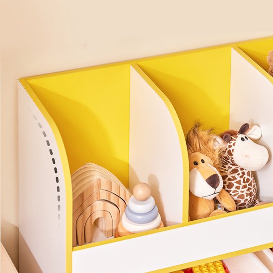 SoBuy KMB107-G Armoire de rangement pour enfants - Bois composite blanc avec 3 compartiments