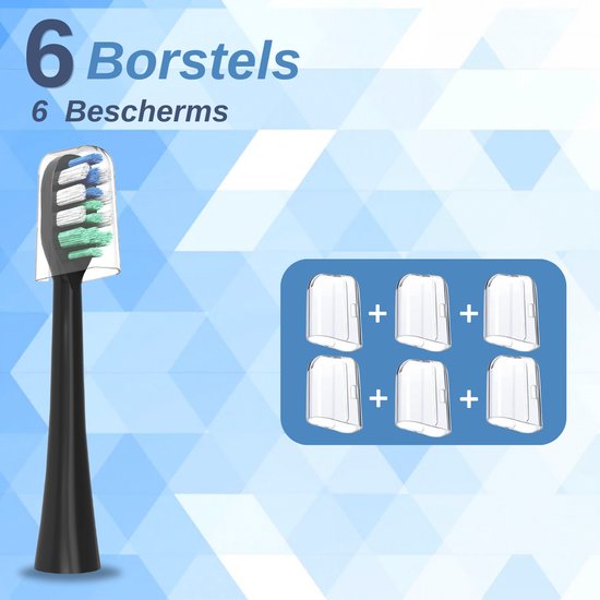 VAIVE Set de têtes de brosse à dents - 6 pièces - Sonic Wave Precision X8900