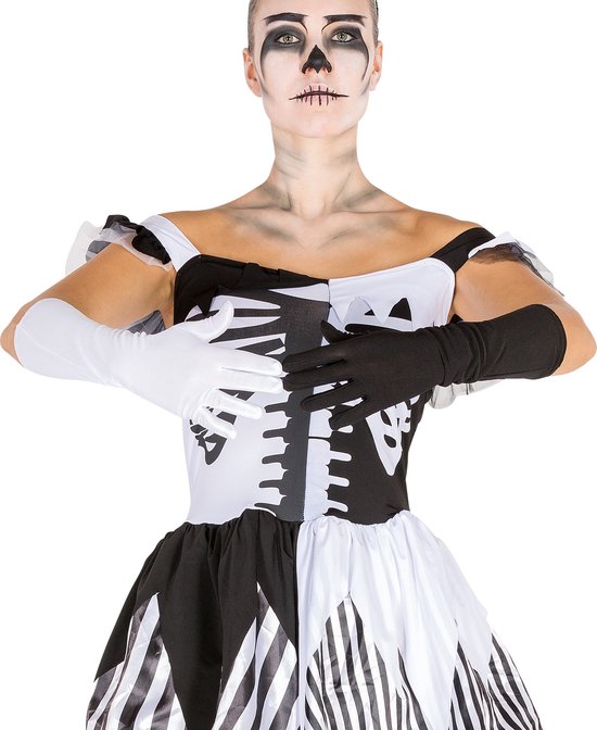 Déguisement femme-Squelette M - Dressforfun - halloween - carnaval - noir - blanc