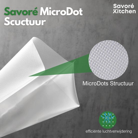 Savoré Kitchen Vacuum Bags Food - Multiple sizes - 150 pieces - Vacuum and sous vide bags - BPA free