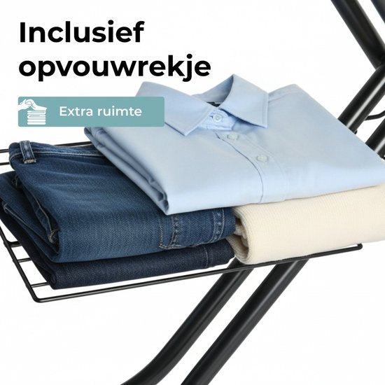 STAUS&BACH Ironiq Pro - Table à repasser pour centrale vapeur - Comprend une planche pliante et un support pliant - 76 - 96 cm réglable en hauteur - Avec support pour centrale vapeur fer à vapeur - 122 x 43,5 cm