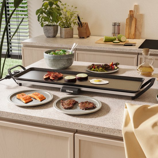 Tristar Griddle - BP-2668 - 1800W - Gourmet, Griddle L 70x23cm - 6-8 personnes