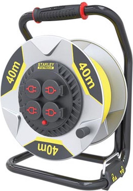 Stanley Reel Fatmax Pen Earth 4-Way 16a 40 Metres Silver Neoprene