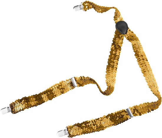 Bretelles à paillettes Dressforfun - déguisement carnaval - Doré