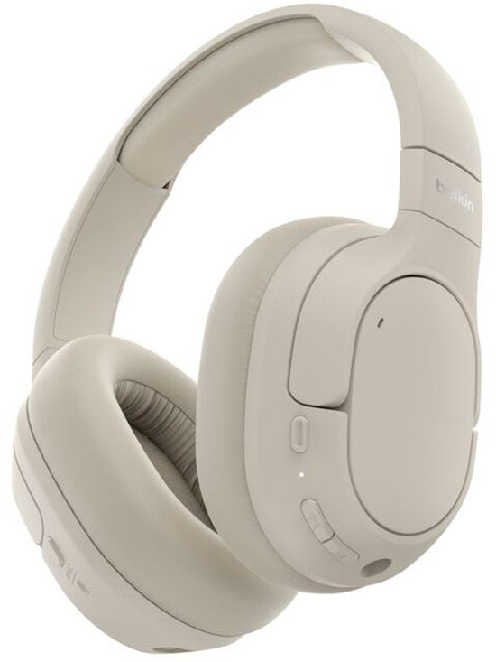 Belkin AUD008HQSA casque/écouteurs Casque sans fil Bandeau Appel/musique USB Type-C Bluetooth Sand