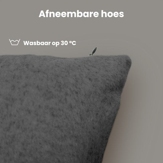 Auronic Heat Cushion - Classic - 45x45 - Sans fil - Rechargeable - Coussin électrique - Infrarouge - Anthracite