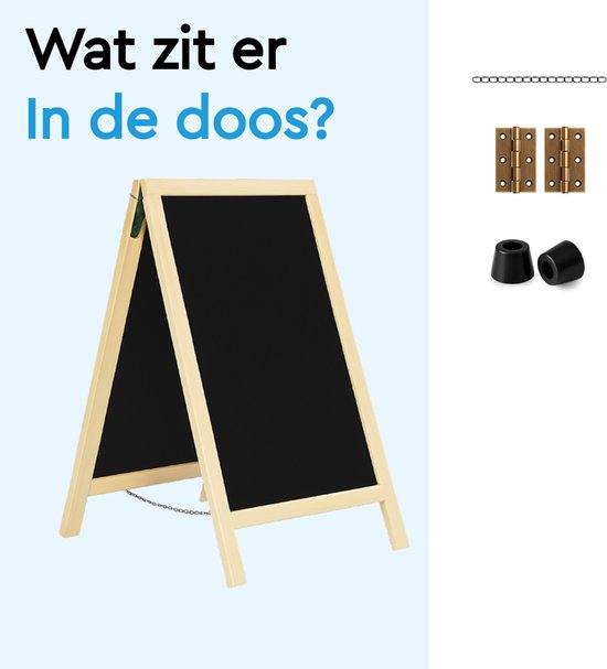 BRASQ Chalkboard Blank - 55x 85 CM - Tableau noir - Enseigne publicitaire - Enseigne de trottoir - Double face - pour l'intérieur et l'extérieur - Hospitality