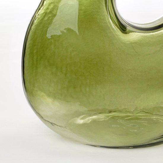 Mica Decorations Jay Vase - L19 x L11 x H25 cm - Verre - Vert clair