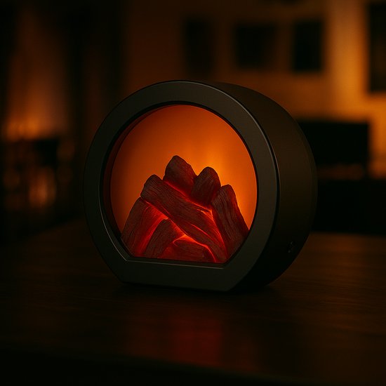 Ceruzo Led Atmosphere Fireplace - 20x10x18- Mini Lanterne de Cheminée Ouverte