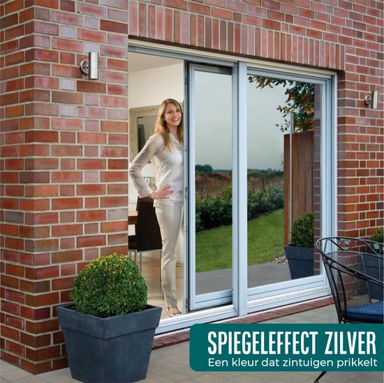 Homewell Film isolant HR+ pour fenêtres 70x300cm - Film solaire statique avec effet miroir - Argent (incl. Rakel)