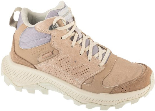 Merrell Tempo Sol Mid WP, Femmes, Beige, Chaussures de trekking, taille : 41