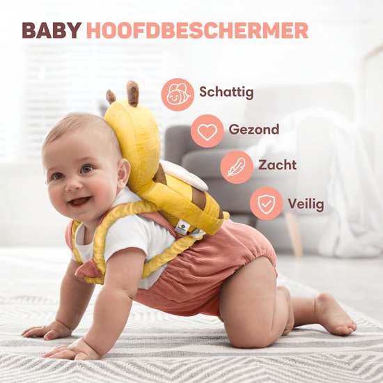 Vulpes Goods® BabyCare - Coussin de tête pour bébé - Oreiller de sécurité pour bébé - Sac à dos en cas de chute - Respirant en 3D - Apprendre à marcher en toute sécurité - À