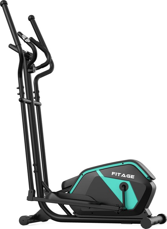 FITAGE Crosstrainer Low Noise - Crosstrainers avec Bluetooth Kinomap & Zwift - Fitness Trainer avec 24 programmes d'entraînement - Moniteur de fréquence cardiaque précis