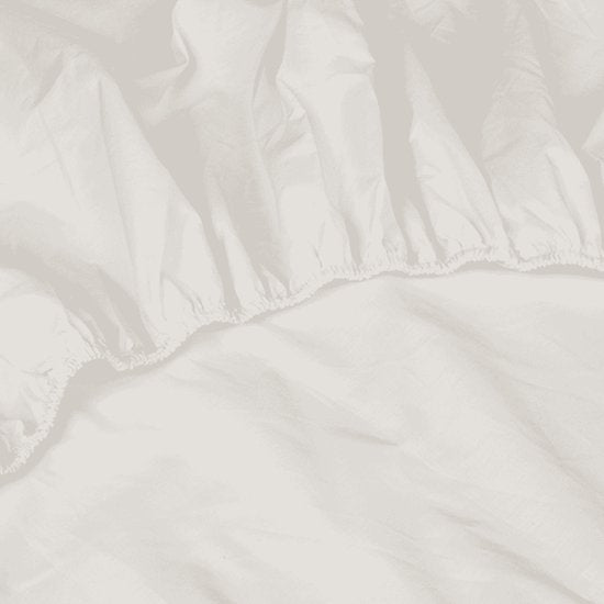 Kayori Shizu Topper drap-housse Jersey - 90-100x200-220cm - Epaisseur du matelas 12 cm - Coton biologique - Blanc cassé