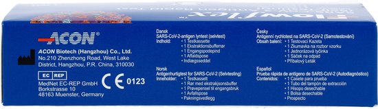 Acon FlowFlex Rapid Test - 1 pièce - Autotest de l'antigène Covid-19