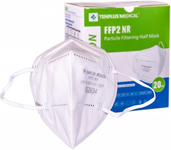 FFP2 NR Masque anti-poussière - Filtrant - Demi-masque - Protecteur - Blanc
