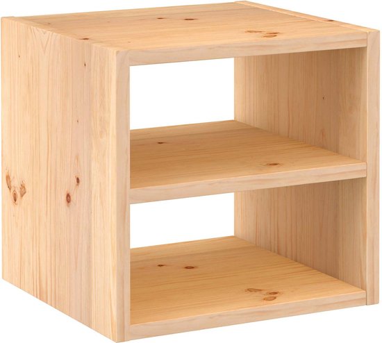 Astigarraga Meuble à compartiments ouvert - avec étagère - Pin PEFC - 36x36cm