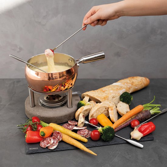 Set à fondue Boska en cuivre - Fondue au fromage - pour 1300 grammes de fromage - 1.7 L