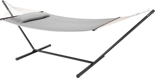 Juskys Hamac Cata - Light Grey - Base et coussin inclus