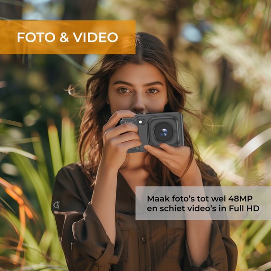 Denver Caméra numérique Full HD - 48MP - Caméra Vlog - Photo et vidéo - Caméra - DCA4818B