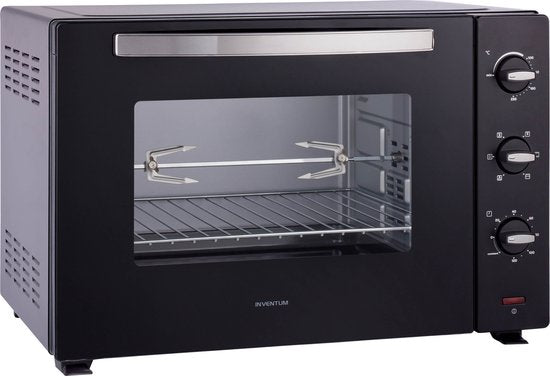 Inventum OV607B - Four à convection indépendant - Brûleur rotatif - 60 litres - 2000 watts - 6 programmes - Noir