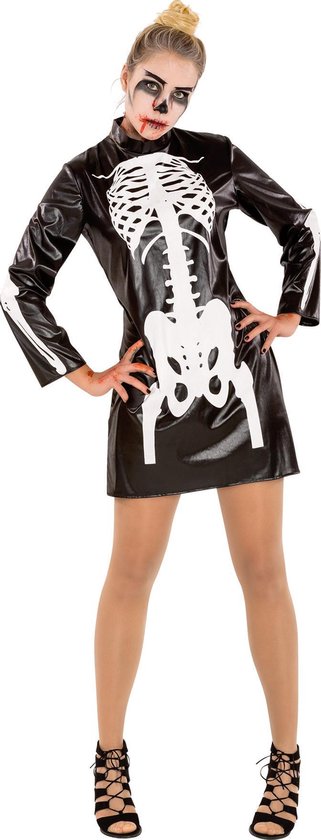 Dressforfun déguisement femme Squelette XL - déguisement halloween déguisement soirée carnaval déguisement soirée - 300081