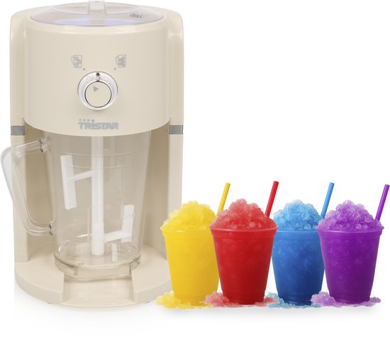 Tristar KD-7310 - Broyeur à glace Slushy maker - 30W - 1.1 Liter - Blanc crème