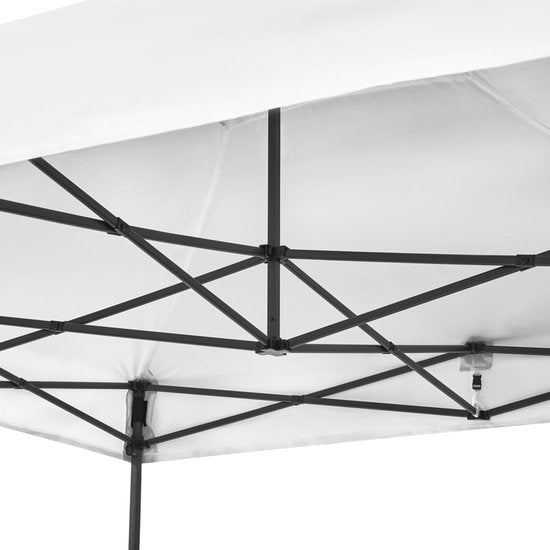 VONROC Party Tent - 3x3 m - Premium easy-up Party Tent - Modular Design - Foldable - Waterproof - Steel Frame - 50+ UV Protection - Incl. Storage Bag - White