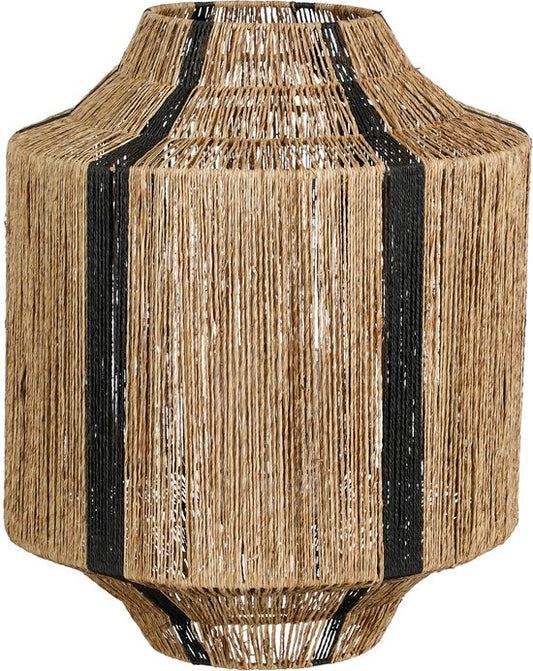 Mica Decorations Lanterne Liliano - H51 x Ø40 cm - Jute - Noir