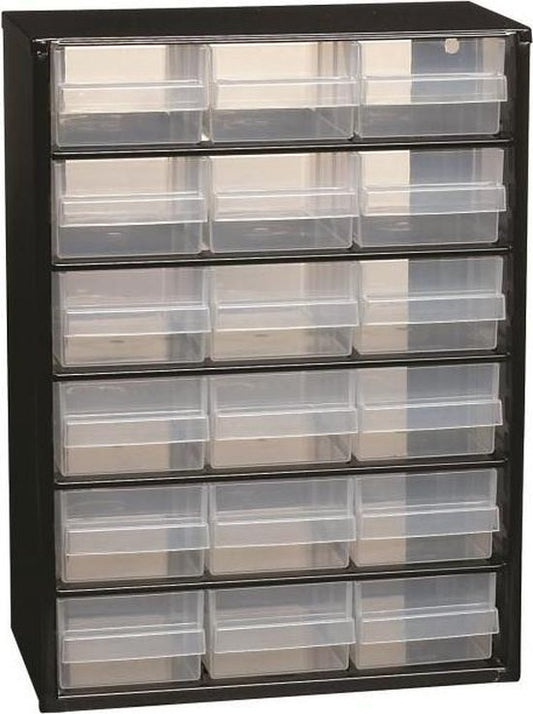 Armoire à tiroirs métallique Raaco - DIY - 18 tiroirs - 150 x 306 x 420 mm