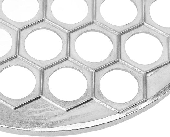 Appareil à pelmeni - Appareil à boulettes et raviolis - Alliage d'aluminium - Cuisine DIY - Fêtes de famille - Pique-nique - Argenté - 37 trous