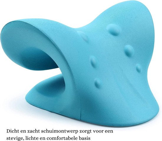 Relaxeur de cou et d'épaules - Dispositif de traction cervicale pour le soulagement de la douleur de l'ATM et l'alignement de la colonne cervicale - Oreiller chiropratique pour la relaxation et le confort