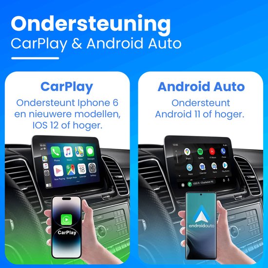 CarMe Luxe 2-in-1 Car Dongle - Wireless CarPlay & Android Auto - Modèle 2024 - Noir