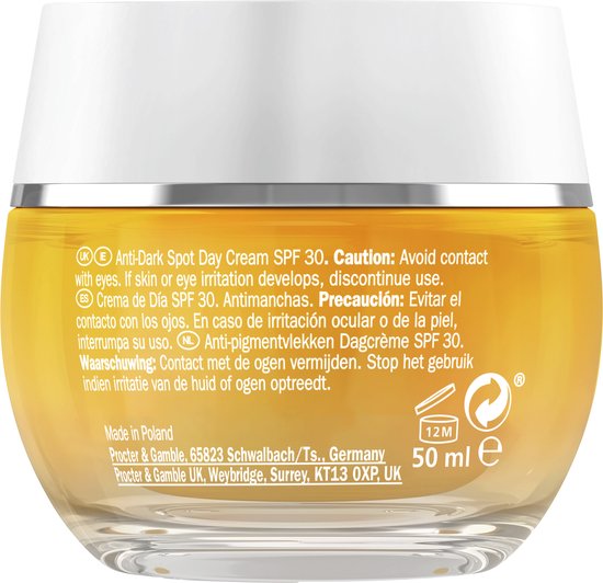 Crème de jour hydratante à la vitamine C SPF30 de Olay - Anti-taches de pigmentation - Uniformise - Hydrate - 50 ml