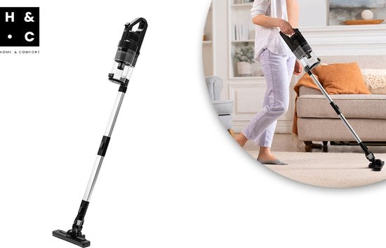 Home & Comfort - Aspirateur à manche - Sans fil - Léger - 2-en-1 Aspirateur à manche et à main