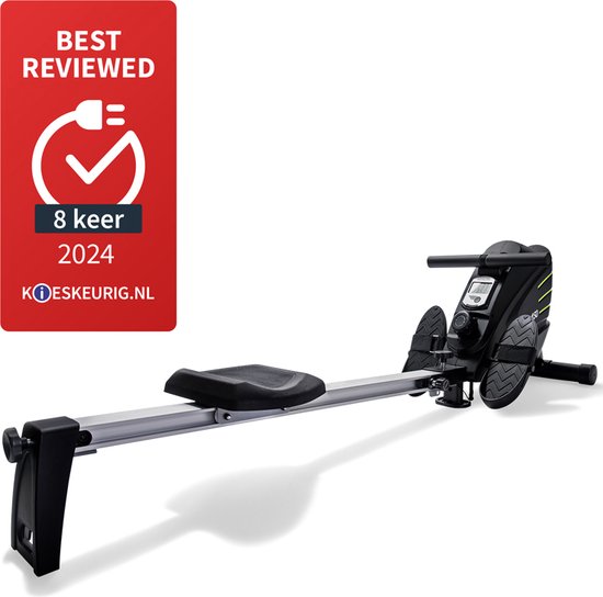 VirtuFit Row 450 - Rameur - Système de résistance magnétique silencieux - Rameur - 10 résistances - Pliable - Rameurs - Roues de transport incluses