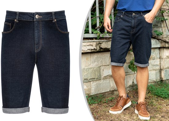 Milanoro - Short en jean élégant pour homme - Bleu clair - M